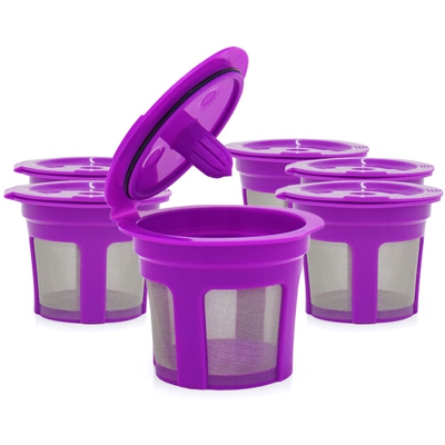 Capsule caffe Tazza Riutilizzabile Filtro caffe riutilizzabile Capsule Cialde Design integrato Filtro a rete in acciaio inossidabile Sostituzione per