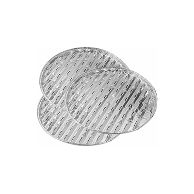 Fackelmann Griglia Ciotole Rotondo 33Â x 1,5Â cm 3Â Pezzi in Alluminio, Argento, 33Â x 15Â x 2.5Â cm, 42444