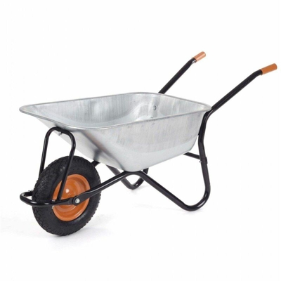 Varan Motors - WB5009 Carriola rinforzata carriola per cantiere o giardino, 100 l massimo 200kg - Grigio