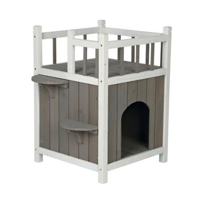 Cats Home con balcone natura Home: 45 x 65 x 45 cm