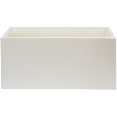 WellHome Top garden RODRI Vaso in Polietilene a rotolo, colore: bianco, 70 x 30 x 30 cm
