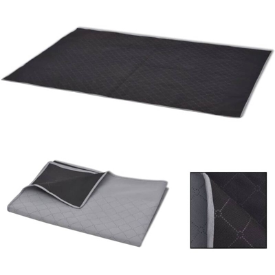 vidaXL Coperta da Picnic Grigia e Nera 100x150 cm - Multicolore