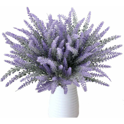 Langray - 8 Bundles Bellissimo bouquet di lavanda viola Piante artificiali decorative Fiori artificiali Fiori di simulazione reali per camera da precio