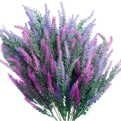 Langray - 6pcs fiori di lavanda artificiali, fiori di lavanda viola artificiali, fiori di lavanda finti pianta di lavanda artificiale, decorazione di precio
