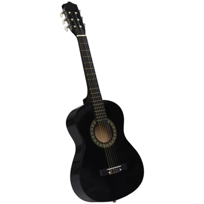 vidaXL Chitarra Classica per Principianti e Bambini Nera 1/2 34'