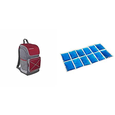 Campingaz Urban Picnic Bacpac Zaino Termico, 30 L, Rosso/Grigio & Flexi Freeze Pack Small