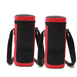 JKK Borsa Termica per Mantenere Fresca Borsa per Bottiglia Isolata Poliestere Impermeabile Ice Pack Borsa Termica per Picnic All'aperto 2L 2Pcs Rosso en oferta