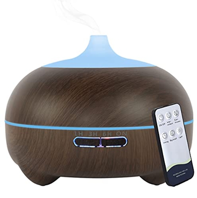 Hantoc Diffusore di Oli Essenziali 550ml, Umidificatore Ultrasuoni Diffusore di Aroma Diffusori Oli Profumati Nebulizzatore Silenzioso Automatico 7 Co