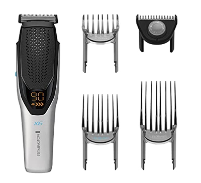 Remington Tagliacapelli Professionale Ricaricabile, Waterproof, Lame in Acciaio Giapponese, Kit Pettini Regolabili, Incrementi di Precisione, HC6001 -