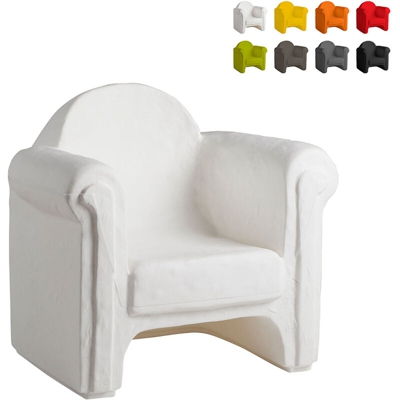 Poltrona sedia Slide Design Easy Chair per casa e locali | Colore: Bianco