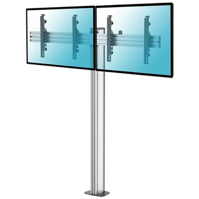 031-1210k3 Supporto A Pavimento Per 2 Tv Lcd Led 43-49 Da Avvitare, Altezza 175 Cm
