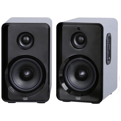 Coppia Diffusori Amplificati AVX 565 BT a 2 Vie Bass Reflex Potenza 50 Watt Bluetooth con Telecomando - Argento