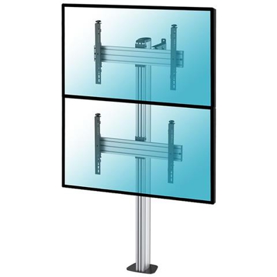 031-1200k3 Supporto A Pavimento Per 2 Tv Lcd Led 40-65 Da Avvitare, Altezza 175 Cm
