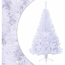 vidaXL Albero Natale a Metà con Luci e Supporto Bianco 150 cm PVC precio