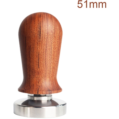 Tamper per caffe Tamper per caffe espresso in acciaio inossidabile da 51 mm con elegante manico in legno Tamper a mano per caffe espresso a