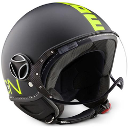Casco Jet Momodesign Helmet Nero Fr | Giallo Fluo en oferta