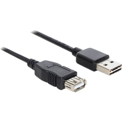 EASY-USB 2.0-A - USB 2.0-A, 3m cavo USB USB A Nero, Cavo di prolunga en oferta