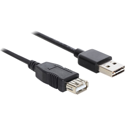 EASY-USB 2.0-A - USB 2.0-A, 3m cavo USB USB A Nero, Cavo di prolunga