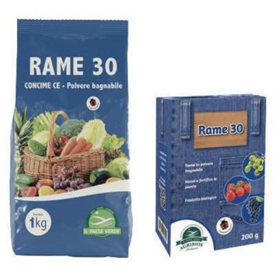 Agribios - Concime Funghicida Rame 30, a Base di Ossicloruro di Rame - Formato 200gr