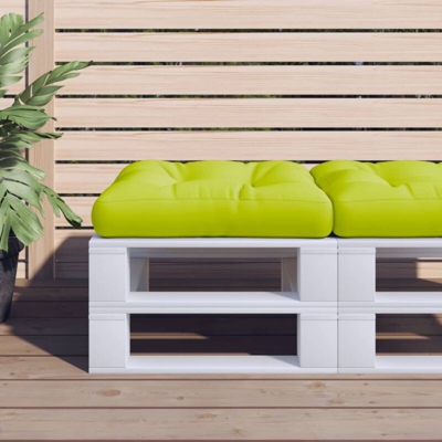 Cuscino per Pouf su Pallet Verde Brillante in Tessuto - Verde - Vidaxl