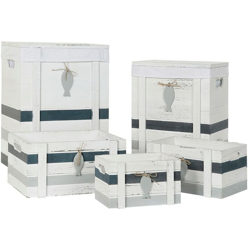 Set di Cestini Legno Stoffa (5 pcs) - Dkd Home Decor características