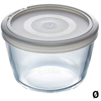Machieraldo Gustavo - Contenitore Multiuso Tondo C/Coperchio Cm 15 Pyrex