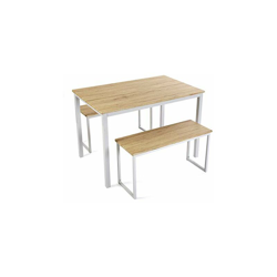 Bigbuy Home - Set tavolo e panca White Legno (70 x 76 x 110 cm) precio