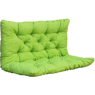 Ambientehome Made in Europe Cuscino per mobili da Giardino, Verde/Giallo