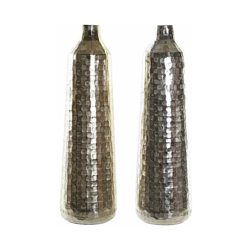 Vaso DKD Home Decor Alluminio Moderno Argentato (2 pcs) (15 x 15 x 51 cm) precio