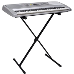 vidaXL Tastiera Elettrica 61 Tasti con Leggio e Supporto Regolabile - Argento en oferta