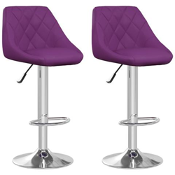Sgabelli Da Bar 2 Pz Viola In Similpelle precio