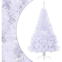 vidaXL Albero di Natale Artificiale a Metà Supporto Bianco 120 cm PVC características
