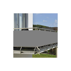 HENG FENG 90 x 400cm Frangivista e Telo Frangivento per Balconi PES 160 g/m² Protezione Acqua Resistente al Vento per Patio Giardino Grigio precio