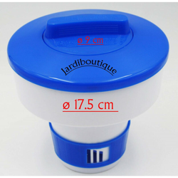 Grande dosatore di cloro galleggiante in plastica o bromo 17,5 CM per ciottoli en oferta