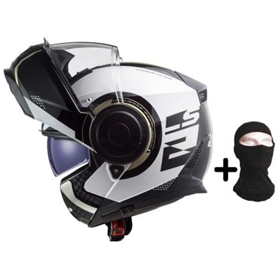 Casco Modulare Ls2 Scope Arch Bianco E Titanio + Passamontagna