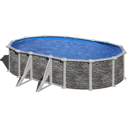 Piscina fuori terra Salento ovale 610x375x120 cm > kit piscina base precio