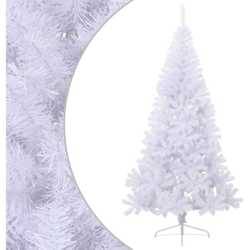 vidaXL Albero di Natale Artificiale a Metà Supporto Bianco 240 cm PVC características