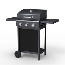 Barbecue gas BBQ acciaio inox 3 bruciatori ripiani pieghevoli Romesco en oferta