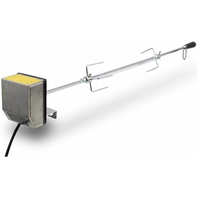 Bc-elec - HEG107 girarrosto elettrico spiedo in acciaio inox per barbecue, grill, spiedo 230V 4W 2-3 RPM - Grigio