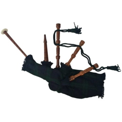 vidaXL Cornamusa Scozzese Great Highland Watch Tartan Verde e Nero en oferta