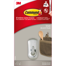 3M Gancio universale Command™ Accent S Nickel (spazzolato) Contenuto: 1 pz. características