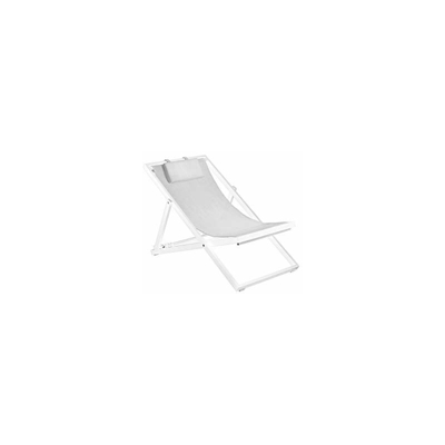 Duramax - Telaio con imbracatura bianca Newport, 3 posti reclinabili con comodo poggiatesta, ponti pieghevoli, terrazzi, piscine, spiaggia e altro