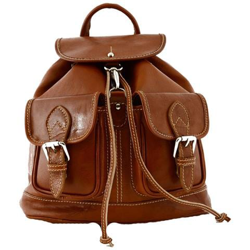 Zaino In Pelle Donna Colore Cognac - Pelletteria Toscana Made In Italy - Zaino características