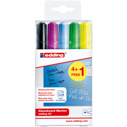 edding Pennarelli per Vetro 5 pz Multicolore 90 características