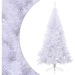 vidaXL Albero Natale a Metà con Luci LED Bianco 180 cm in PVC precio
