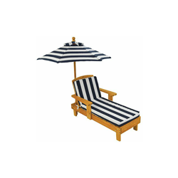 KidKraft 00105 Sedia a sdraio in legno con ombrellone per bambini, mobili per giardino e per esterno, Blu Navy características