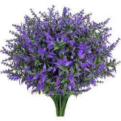 9 pezzi di lavanda artificiale viola pianta artificiale fiore viola adatto per la casa reception ufficio decorazione terrazza o decorazione di nozze en oferta