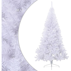 vidaXL Albero di Natale Artificiale a Metà Supporto Bianco 210 cm PVC características