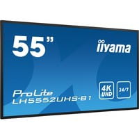 LH5552UHS-B1 visualizzatore di messaggi Pannello piatto per segnaletica digitale 138,7 cm (54.6") VA 4K Ultra HD Nero Processore integrato Android 8.0, Public Display características