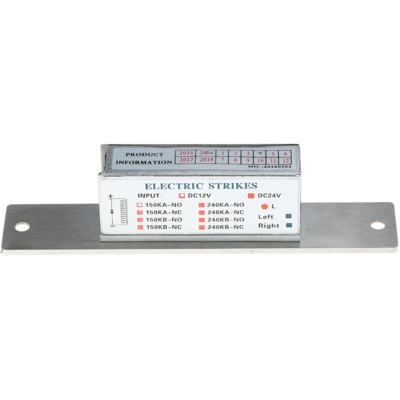 150KG/330lb DC12V Serratura per sciopero elettrico Fail Secure NO Sblocco all'accensione + Diodo anti gioco per sistema di controllo accessi per porte